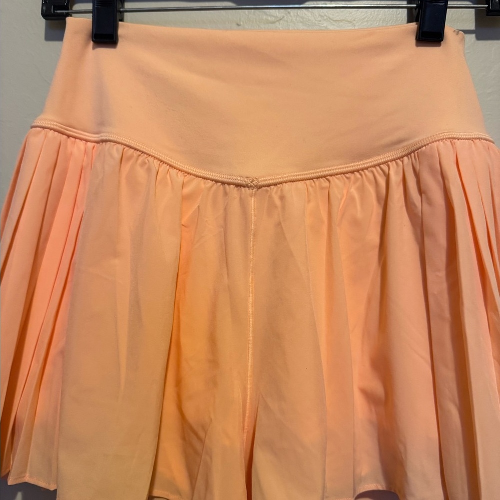 Peach aerie flowry Pleated Skort - Picture 3 of 5